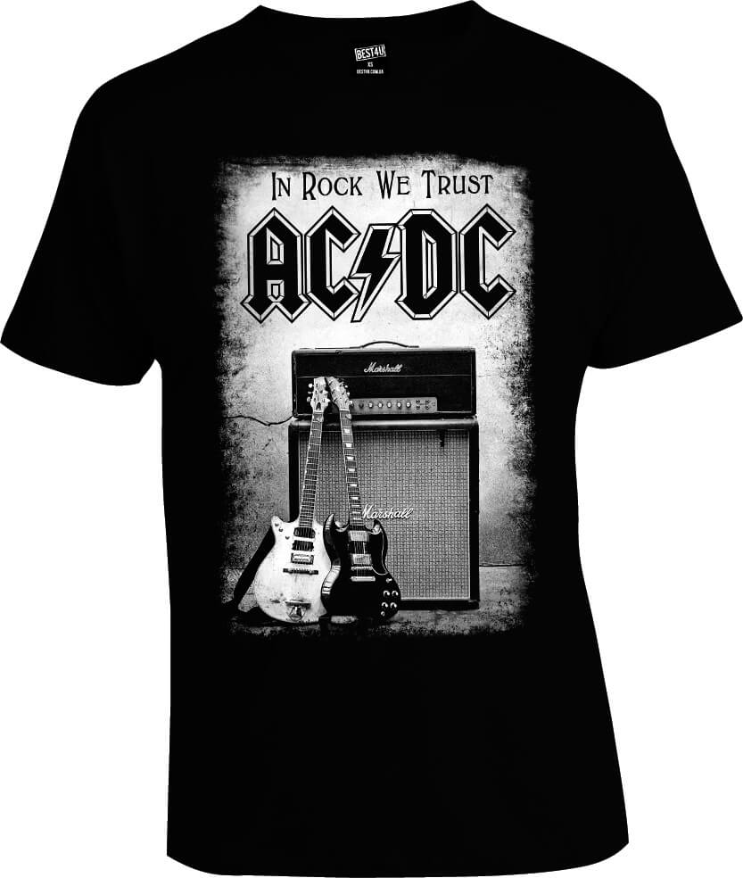 Футболка AC/DC In Rock We Trust Guitars