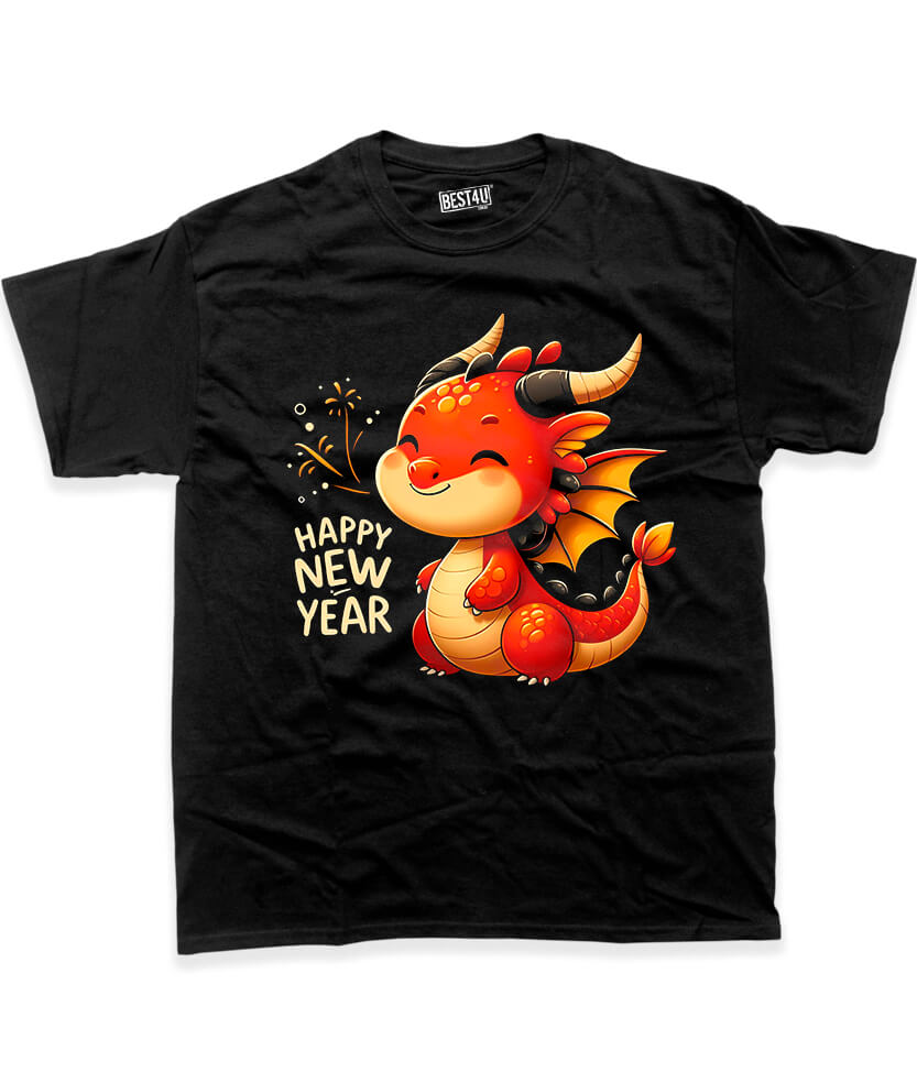 Футболка Happy New Year Dragon Smile