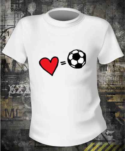 Футболка I love football