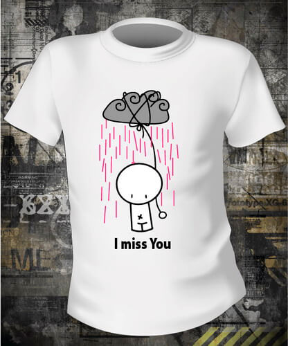 Футболка I miss you