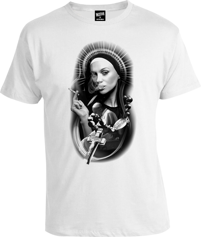 Футболка Mass Nun White Монашка