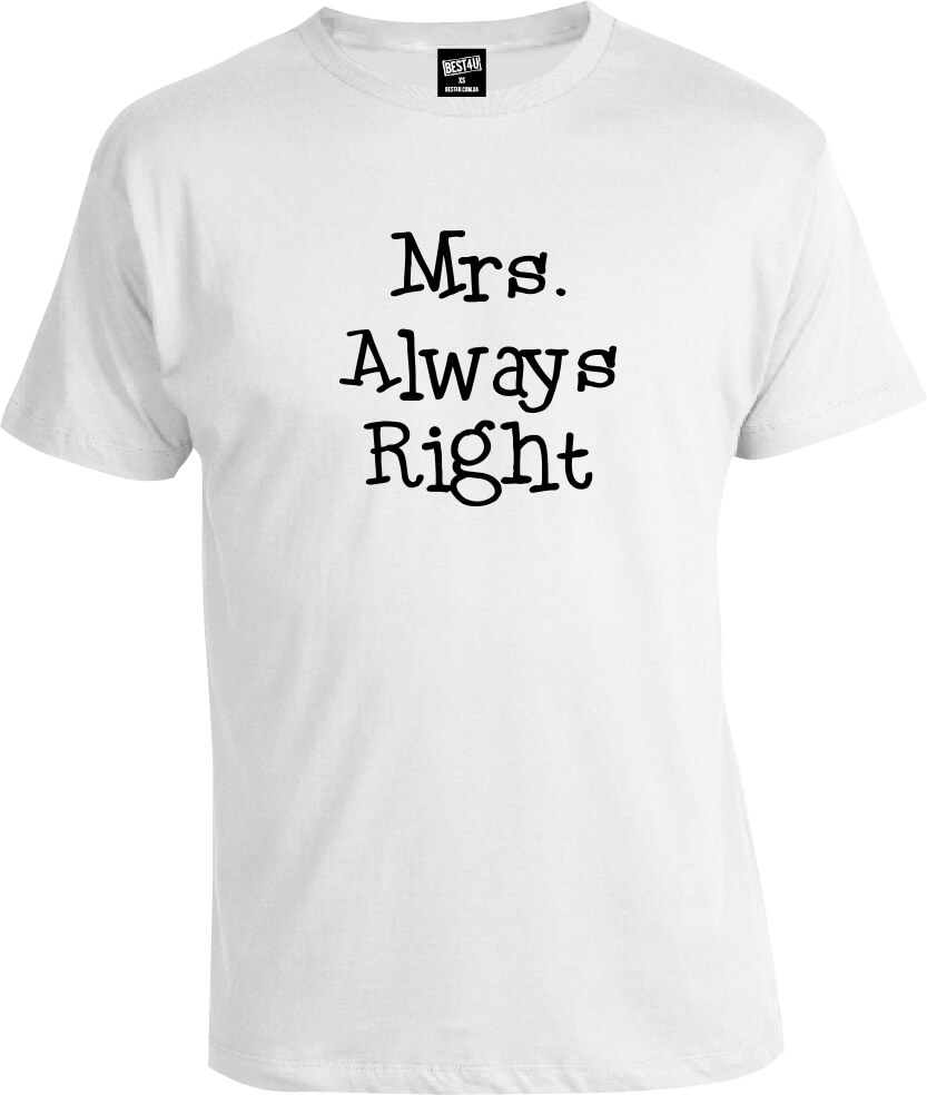 Футболка Mr. Right And Mrs. Always Right