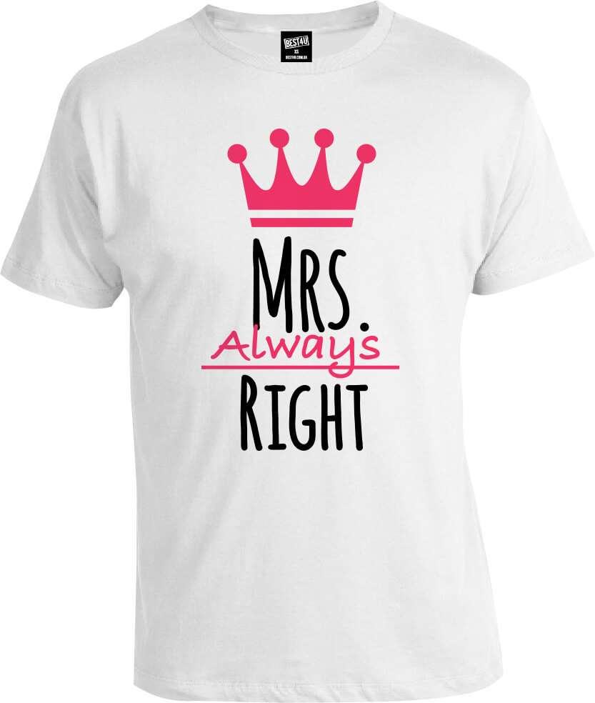 Футболка Mr Right Mrs Always Right