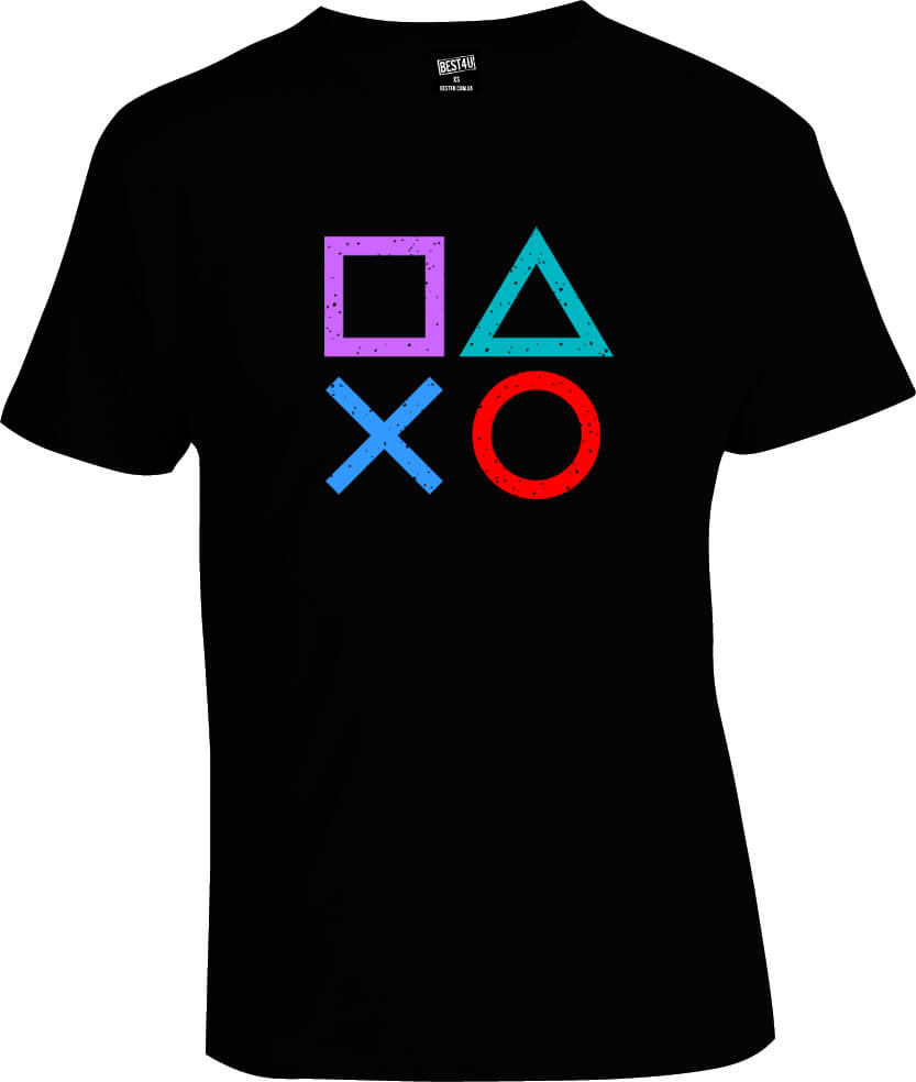 Футболка PlayStation Vintage Button Icons