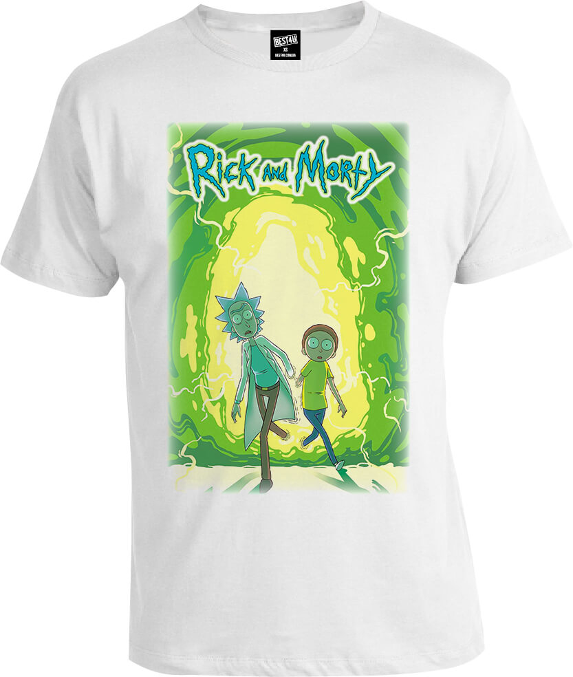 Футболка Rick And Morty Бегут
