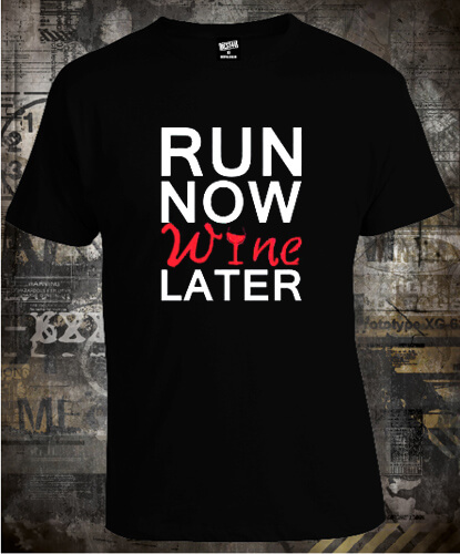 Футболка Run Now Wine Later