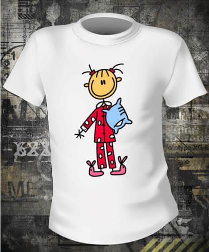 Футболка Stick Figure Sleep