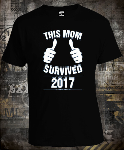 Футболка This Mom Dad Survived 2017