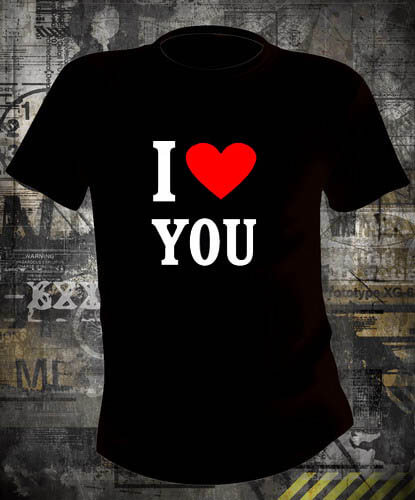 Футболка I love you жен М