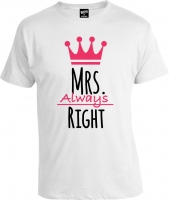 Футболка Mr Right Mrs Always Right