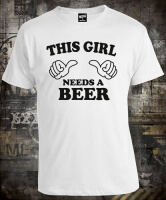 Футболка This girl need a beer
